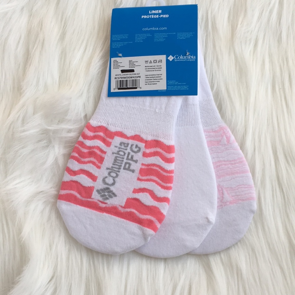 NWT Columbia PFG Women’s 3 Pk Water Stripe Liner Socks - Picture 5 of 7
